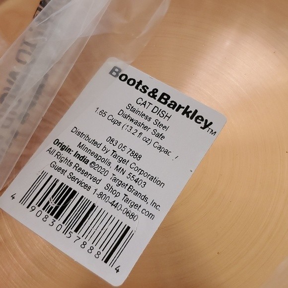 Boots & Barkley Stainless Steel Cat Dish Pet Bowl Rubber Bottom Lot Of 3 - Picture 3 of 6